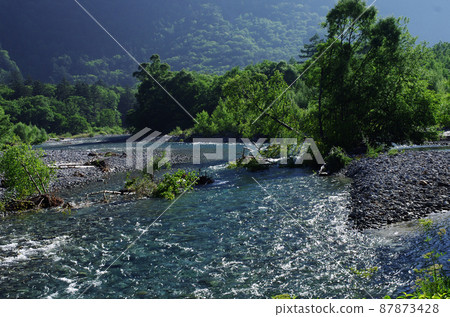 How many times have you entered this massif in Kamikochi, fascinated by this pleasant sound? I love this moment of being in nature. 87873428