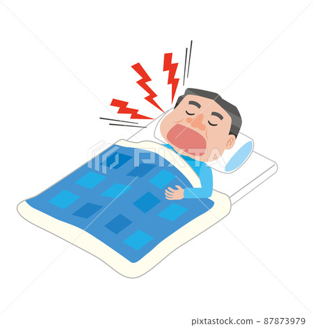 Snoring noisy man - Stock Illustration [87873979] - PIXTA