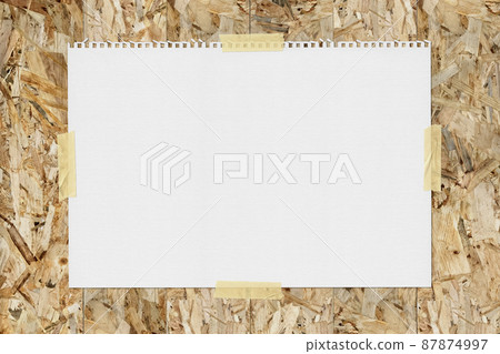 Broken sketchbook on OSB board, DIY / design image 87874997