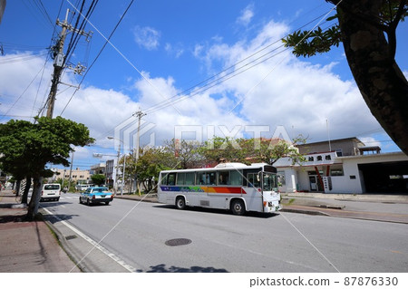 Okinawa Nago Nago cityscape and route bus Okinawa Nago Nago cityscape and route bus 87876330