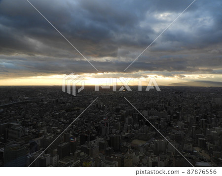 11月從名古屋站方向看到的名古屋黃昏 11月從名古屋站方向看到的名古屋黃昏 87876556