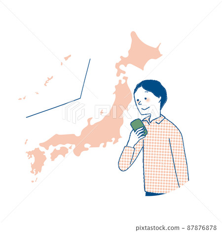Traveling men and maps of Japan Traveling men and maps of Japan 87876878