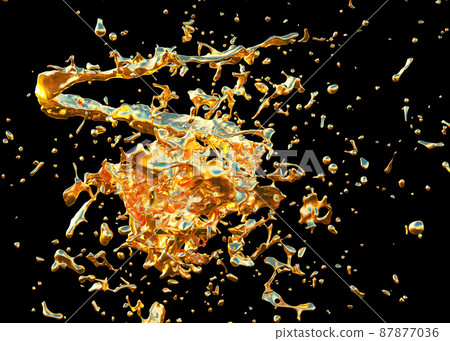 3D Gold splash 3D Gold splash 87877036