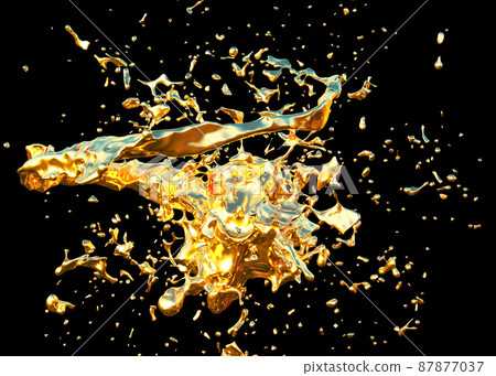 3D Gold splash 87877037