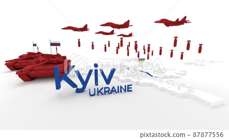 3d stylized schemitic map of Kyiv Kiev capital cyty of Ukraine surrounded with russian tanks and planes 3d stylized schemitic map of Kyiv Kiev capital cyty of Ukraine surrounded with russian tanks and planes 87877556