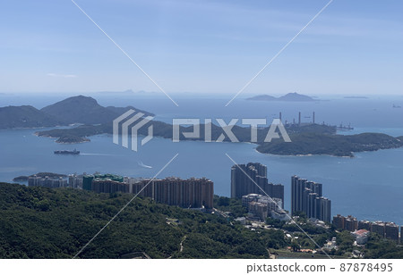 Lamma island in Hong Kong , the drone view Lamma island in Hong Kong , the drone view 87878495