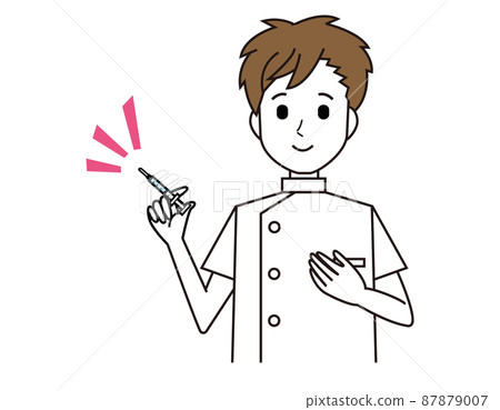 一名男護士，一名醫務工作者的插圖 87879007