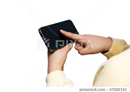 children using smart devices 87880192