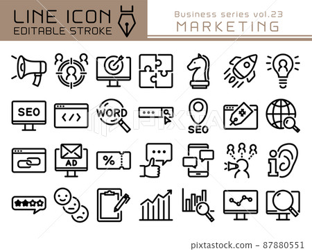Line icon business series vol.23 marketing 87880551