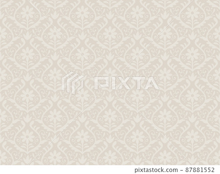Damask pattern of Otomi embroidery image_seamless pattern_beige_Mexico 87881552