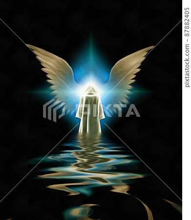 Figure in white cloak 87882405