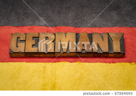 Germany word abstract in letterpress wood type 87884093