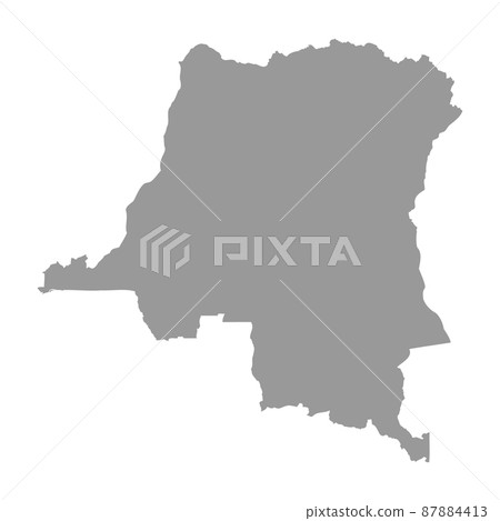 Democratic Republic of the Congo vector country map silhouette 87884413