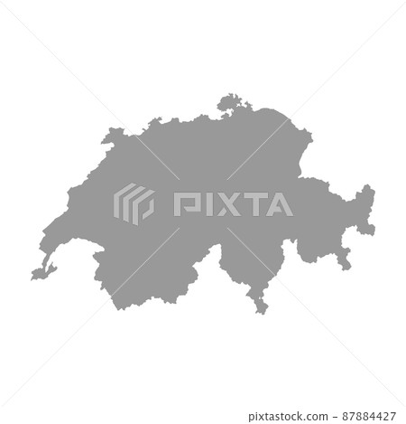 Switzerland vector country map silhouette 87884427