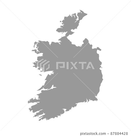 Ireland vector country map silhouette 87884428