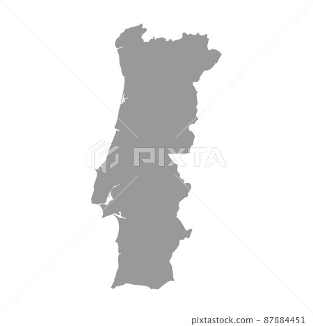 Portugal vector country map silhouette 87884451
