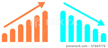 Illustration that displays data in a simple bar graph 87884778