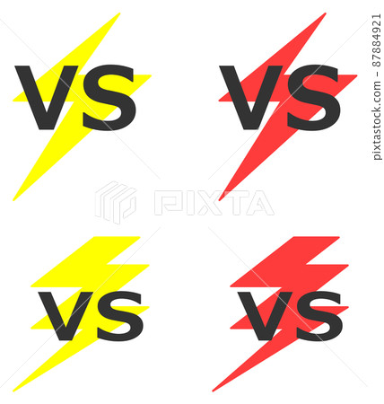 Illustration expressing confrontation with hostile opponent 87884921