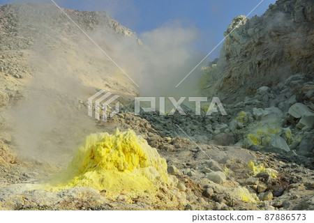 Fumarole of Mt. Iou, Hokkaido 87886573