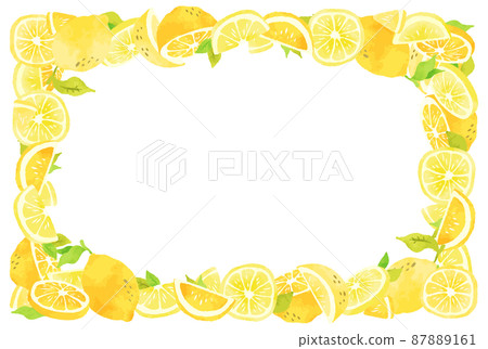 Beautiful hand-painted lemon frame material Beautiful hand-painted lemon frame material 87889161
