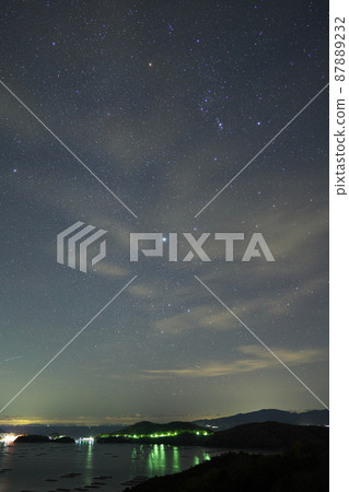 《Okayama Prefecture》 Night scenery seen from the dawn of Mushiage Sakomon 《Okayama Prefecture》 Night scenery seen from the dawn of Mushiage Sakomon 87889232