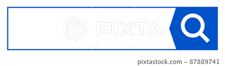 搜索欄/搜索框藍色 搜索欄/搜索框藍色 87889741