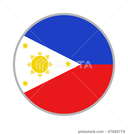 Round philippines flag 87889779