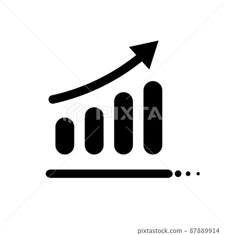 Bar graph black Bar graph black 87889914