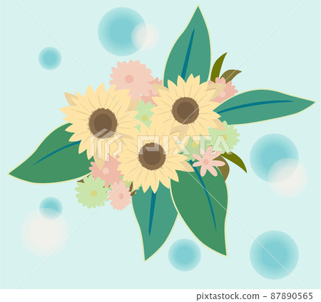 Chic sunflower bouquet illustration Chic sunflower bouquet illustration 87890565