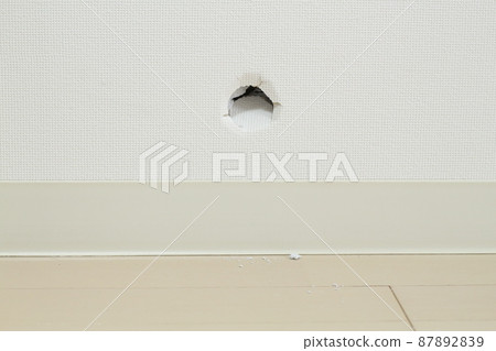 A hole made by a child in the wall ③ 87892839
