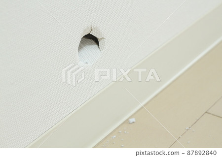 A hole made by a child in the wall ② 87892840