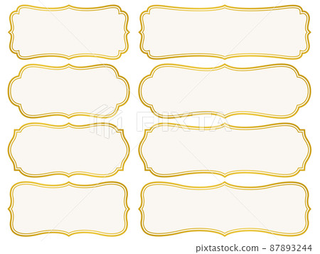 Western-style label frame set with gold rim Western-style label frame set with gold rim 87893244