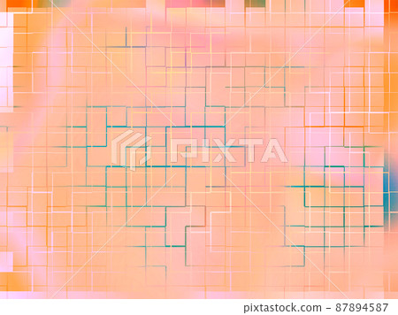 Irregular checkered background image of pink or orange Irregular checkered background image of pink or orange 87894587
