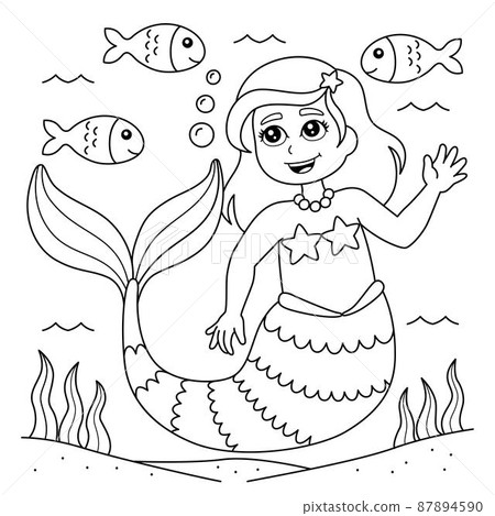 Mermaid Coloring Page for Kids Mermaid Coloring Page for Kids 87894590
