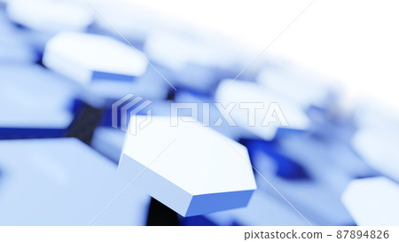 CG Hexagon Innumerable hexagons lined up on the surface of a sphere CG Hexagon Innumerable hexagons lined up on the surface of a sphere 87894826
