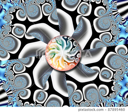 Computer generated abstract colorful fractal artwork 87895460