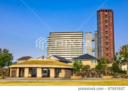 三島水域的晨景（島城周邊的綠地）[福岡市東區] 87895687
