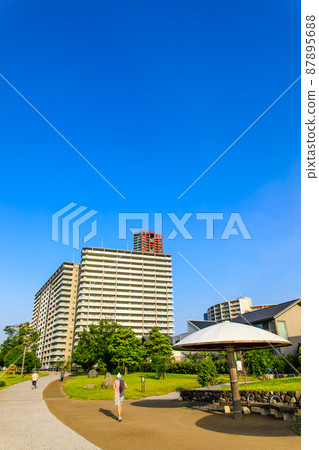 三島水域的晨景（島城周邊的綠地）[福岡市東區] 87895688