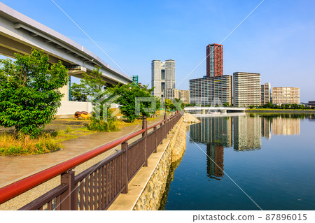 三島水域的晨景（香椎浜北公園三島神社）[福岡市東區] 87896015