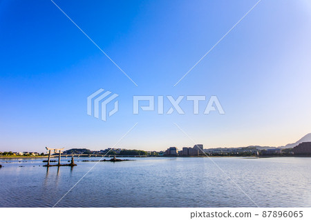 三島水域的晨景（香椎浜北公園三島神社）[福岡市東區] 87896065