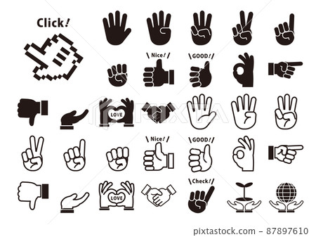 手形圖標 手形圖標 87897610