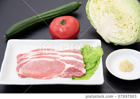 Ingredients for grilled ginger Ingredients for grilled ginger 87897803