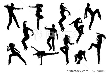 Street Dance Dancer Silhouettes 87898080