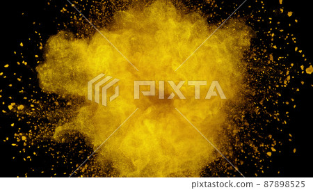 Explosion of colored powder isolated on black background. Explosion of colored powder isolated on black background. 87898525