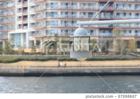 路燈 海邊公園的路燈 87898687
