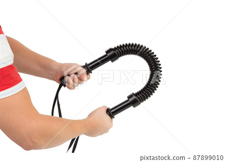 Metal spring arm expander in black. Metal spring arm expander in black. 87899010