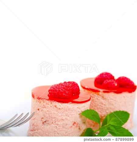 fresh raspberry cake mousse dessert 87899899