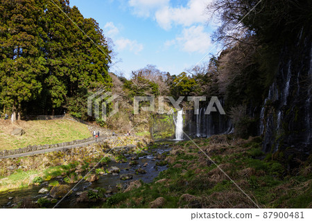 Shiraito Waterfall, Fujinomiya City, Shizuoka Prefecture (early spring) 87900481