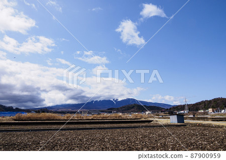 Winter in Susono City, Shizuoka Prefecture, with Mt. Fuji and Susukino Winter in Susono City, Shizuoka Prefecture, with Mt. Fuji and Susukino 87900959