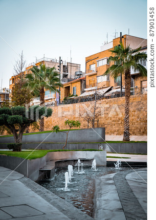 Eleftheria Square in Nicosia, Cyprus. Landscape city photography urban modern futuristic architecture Eleftheria Square in Nicosia, Cyprus. Landscape city photography urban modern futuristic architecture 87901458